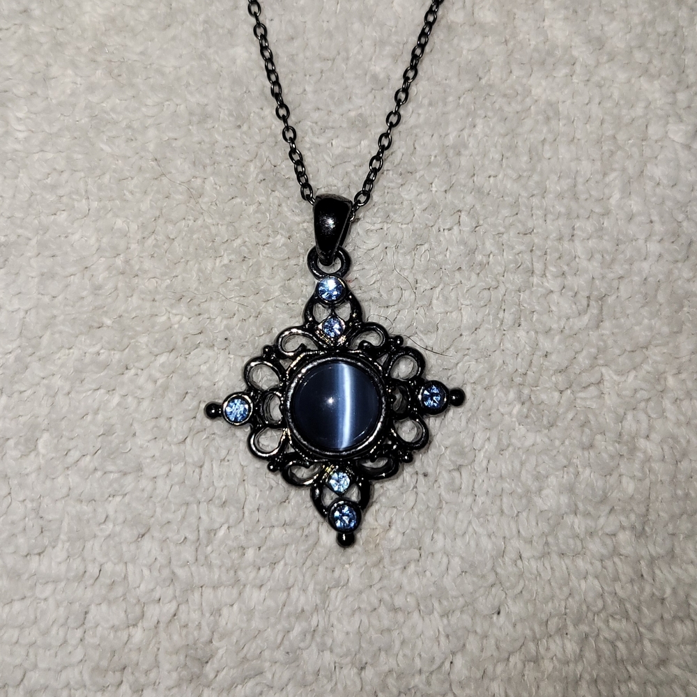Blue and Black Necklace